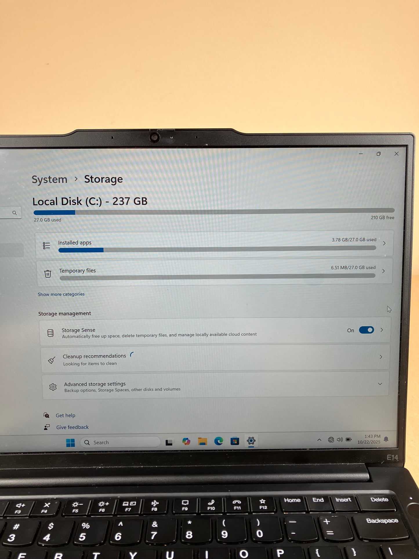 Lenovo ThinkPad E14 GEN 5 14" Ryzen 5 7530U 2.0GHz 16GB RAM 256GB SSD