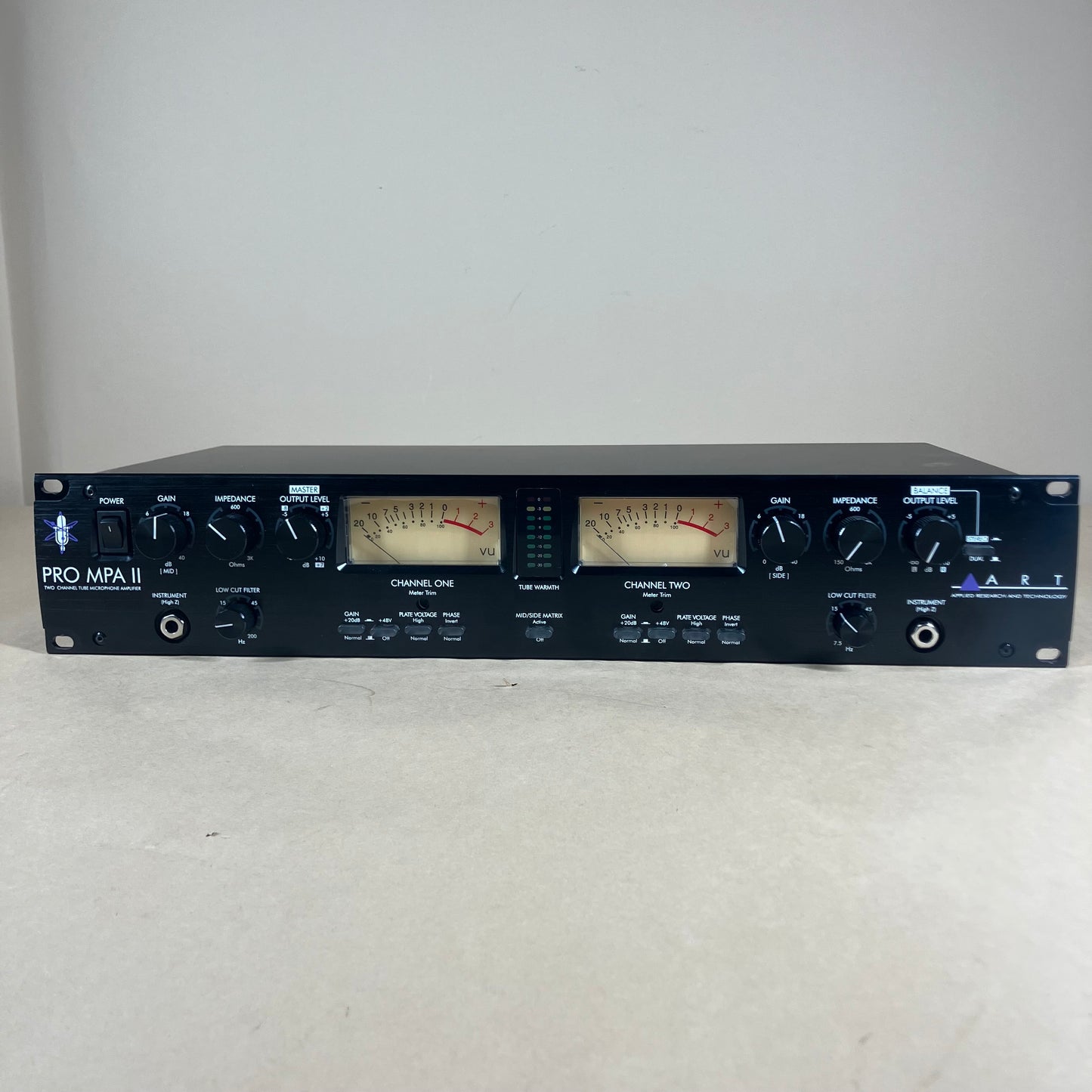 ART PRO MPA II 2-Channel Tube Microphone Preamplifier 214