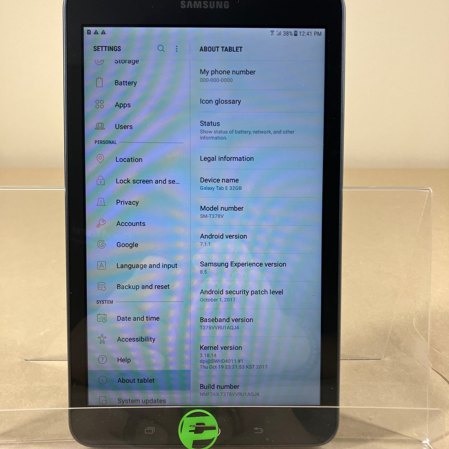 Verizon Samsung Galaxy Tab E 9.6" 32GB Gray SM-T378V