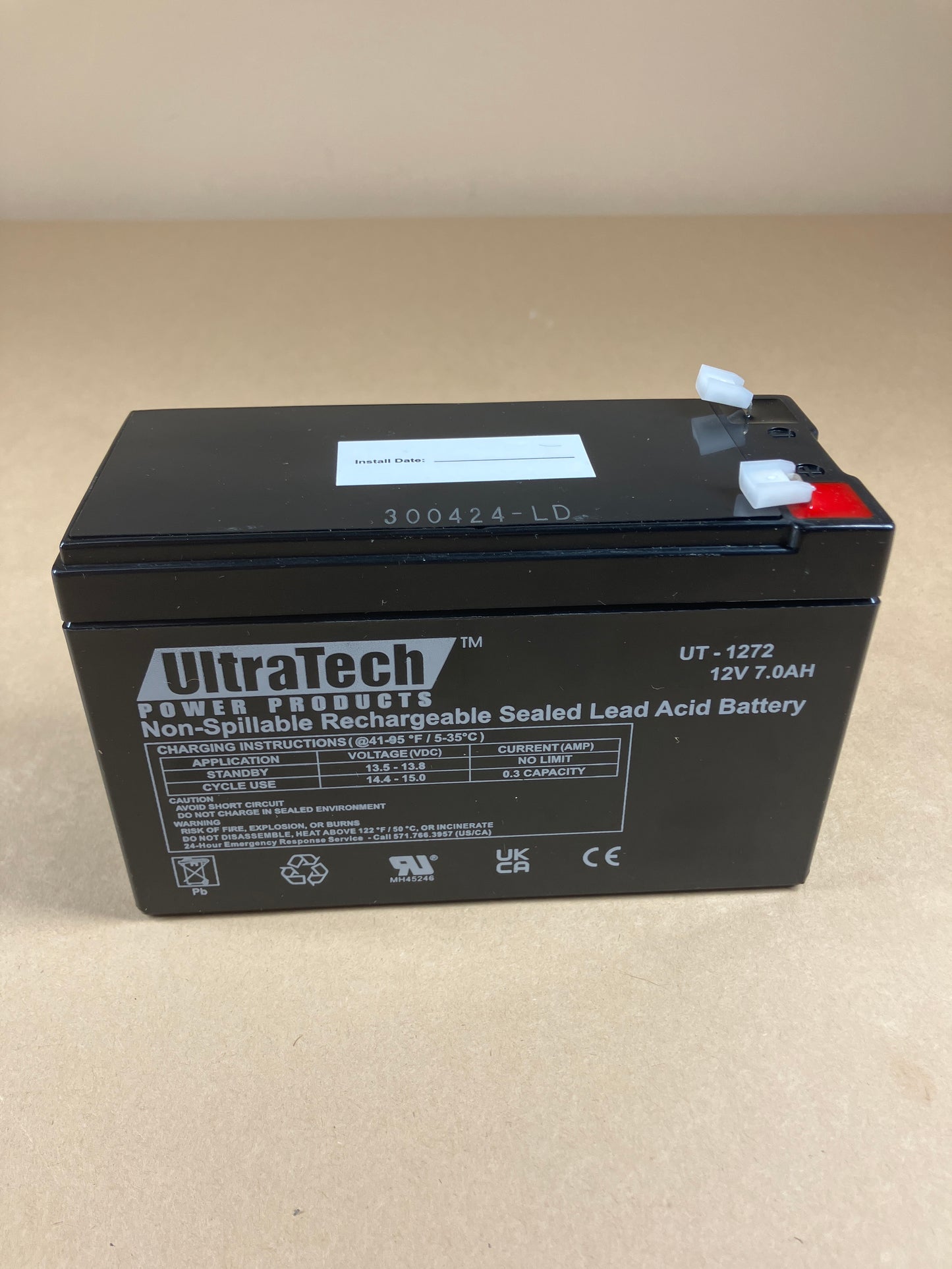 New UltraTech Non-Spillable Rechargable Sealed Lead Acid Battery UT-1272