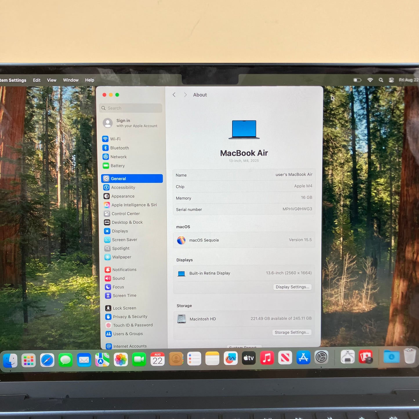 2025 Apple MacBook Air 13.6" M4 4.5GHz 16GB RAM 256GB SSD A3240