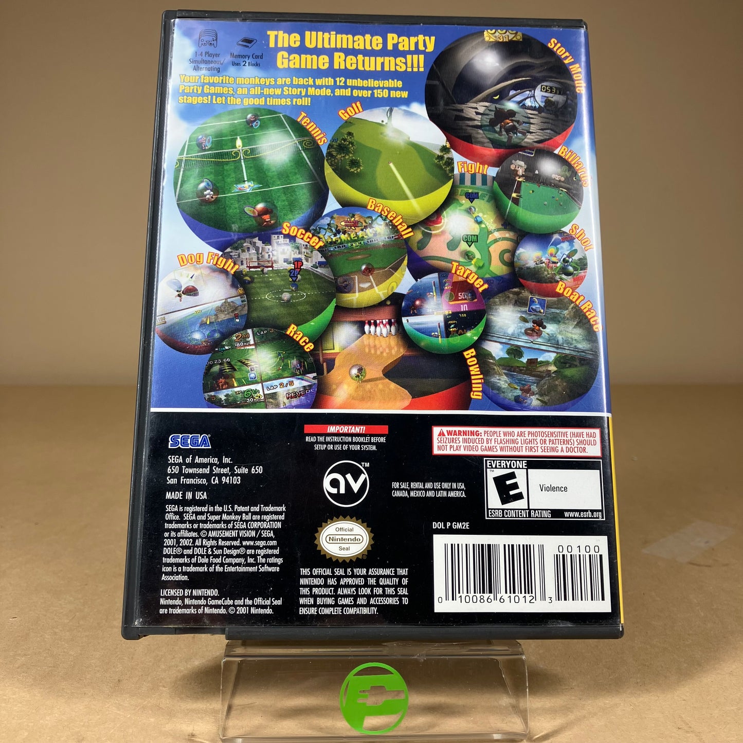 Super Monkey Ball 2 (Nintendo GameCube, 2002) CIB with REG Card