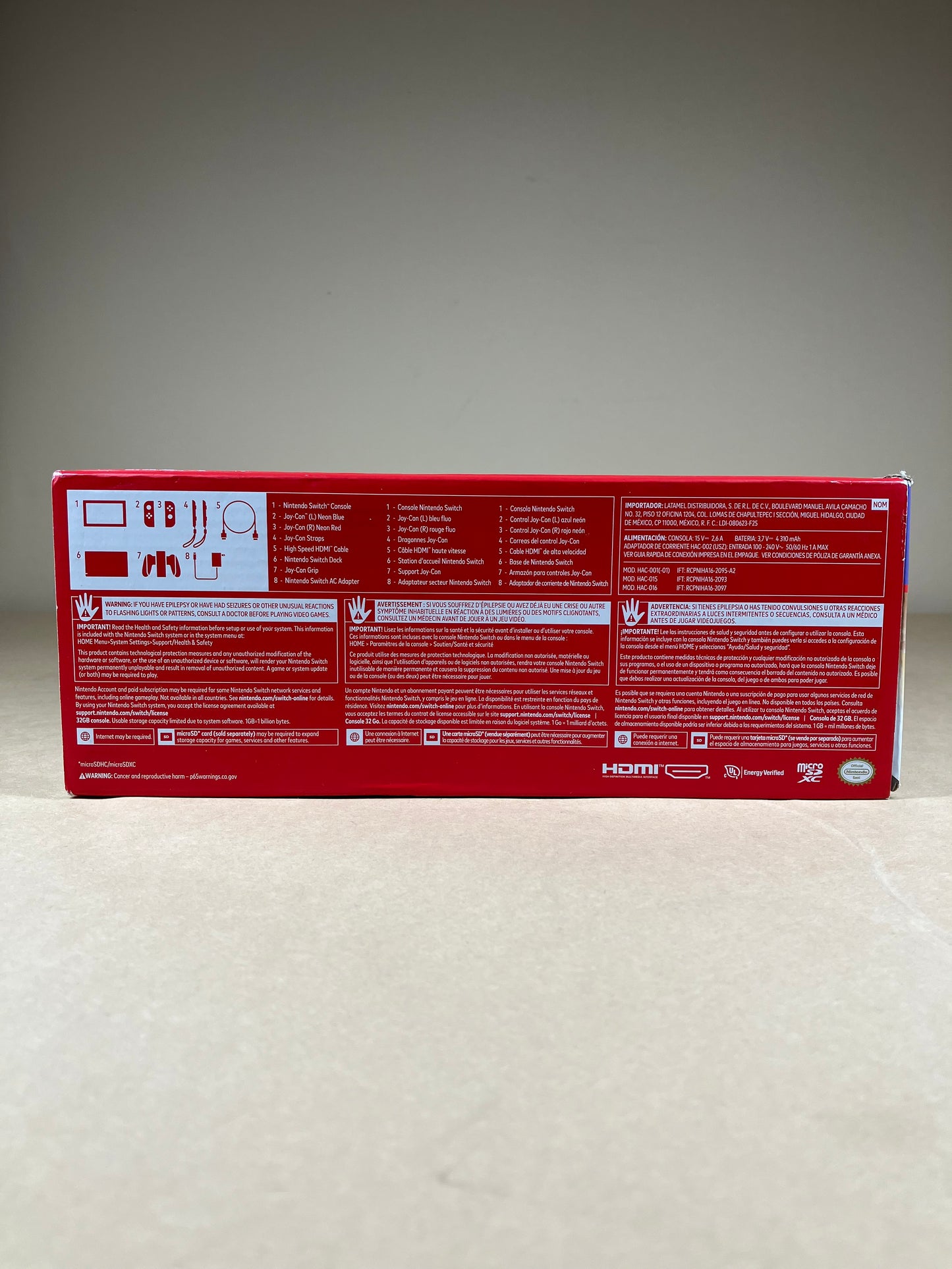 New Nintendo Switch v2 Video Game Console HAC-001(-01) Red/Blue