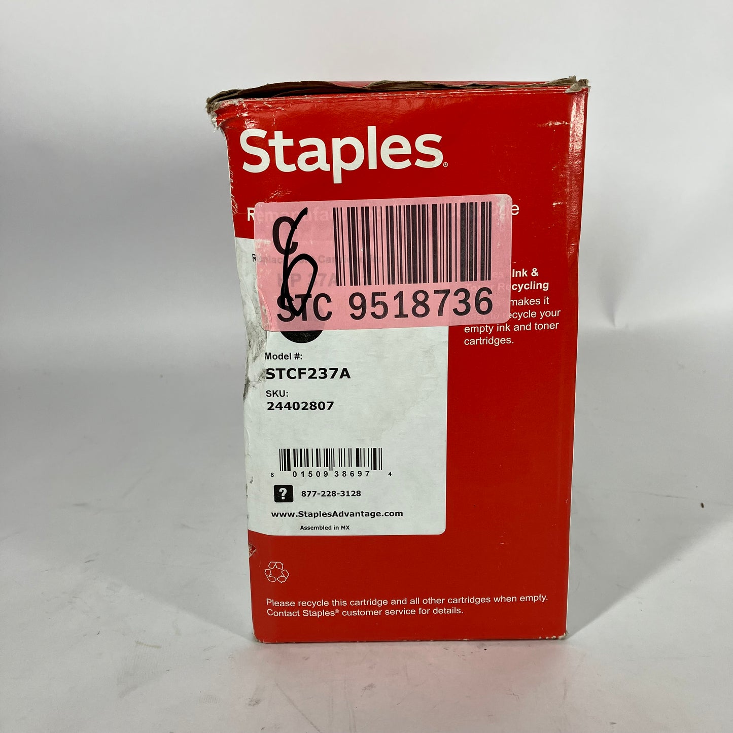 New Staples Replacement Toner 37A STCF237A Black Toner Cartridge