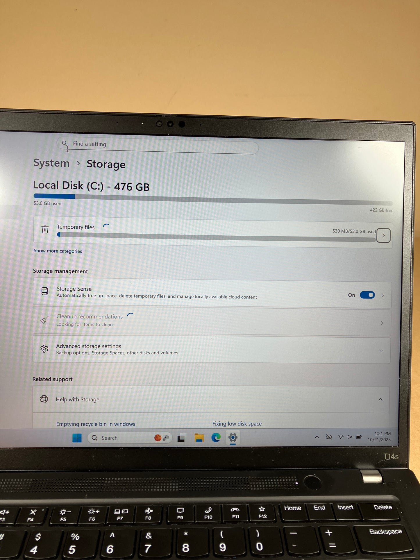 Lenovo ThinkPad T14S GEN 4 14" Ryzen 7 Pro 7840U 3.3GHz 16GB RAM 512GB SSD