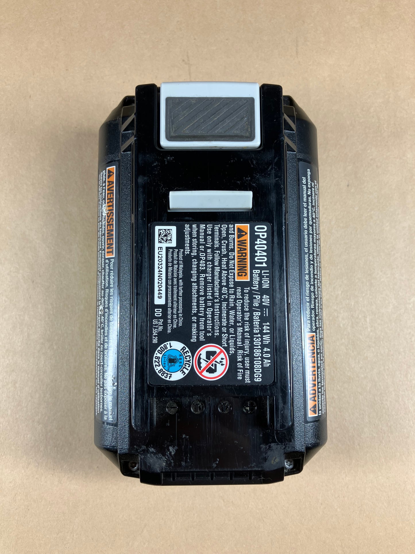 Ryobi 40V Lithium 4Ah Battery 0P40401 With Charger