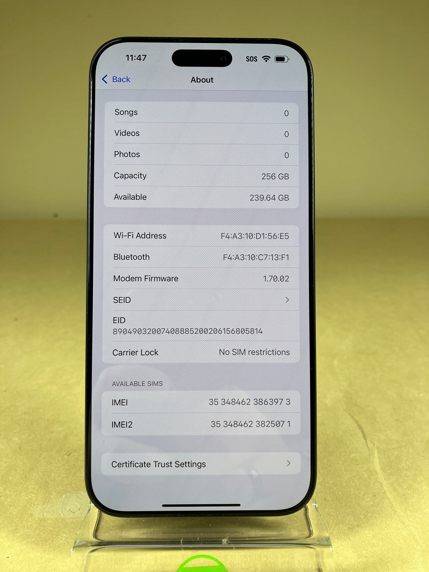 Unlocked Apple iPhone 16 Pro Max 256GB Black MYW33LL/A