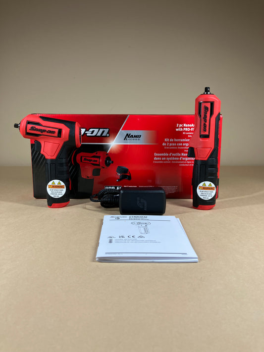 New Snap-On NANOAXCESS Cordless Driver Set CTNN13KF / CTNN1040 / CTNN2040