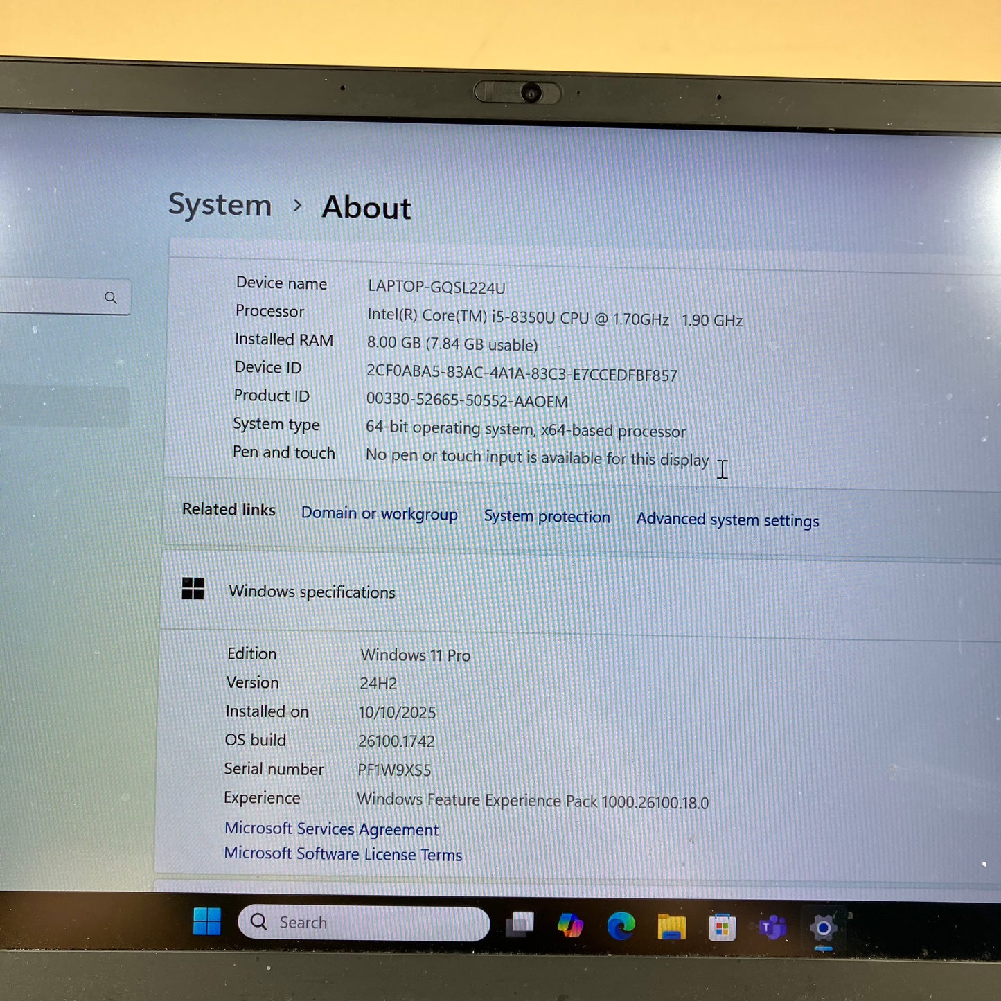 Lenovo ThinkPad X1 CARBON GEN 1 13.3" i5-8350U 2.2GHz 8GB RAM 256GB SSD