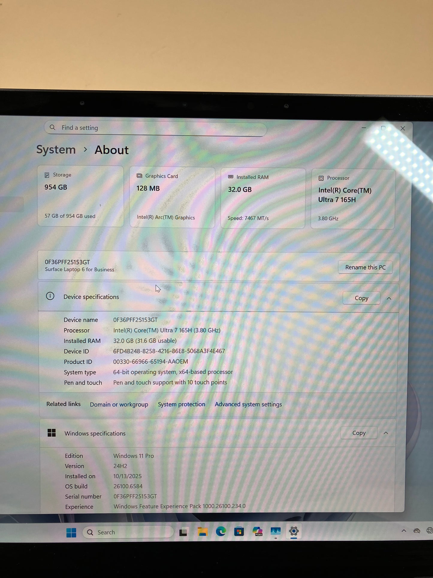 Microsoft Surface Laptop 6 for Business 2033 13" ULTRA 7 165H 32GB RAM 1TB SSD