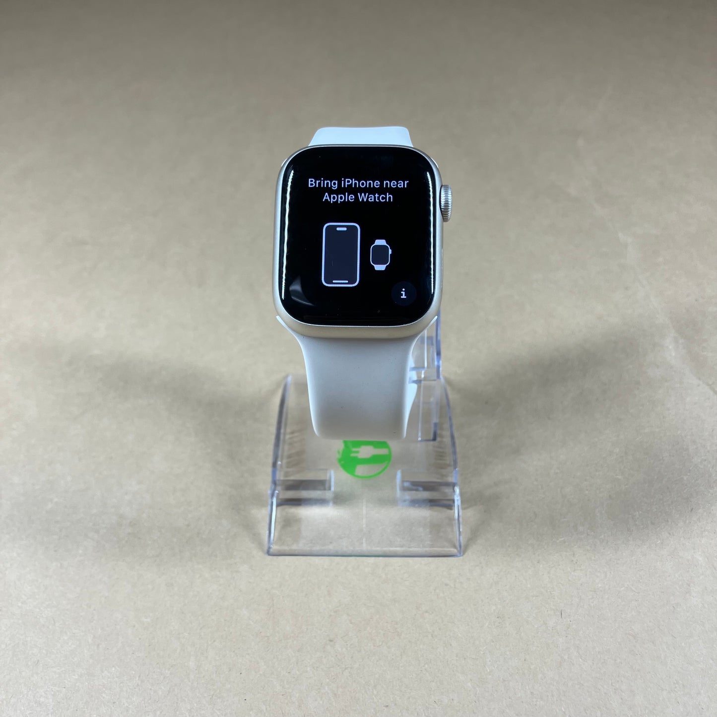 GPS Only Apple Watch Series 9 41MM Gold Aluminum White Sport Band MR8T3LL/A