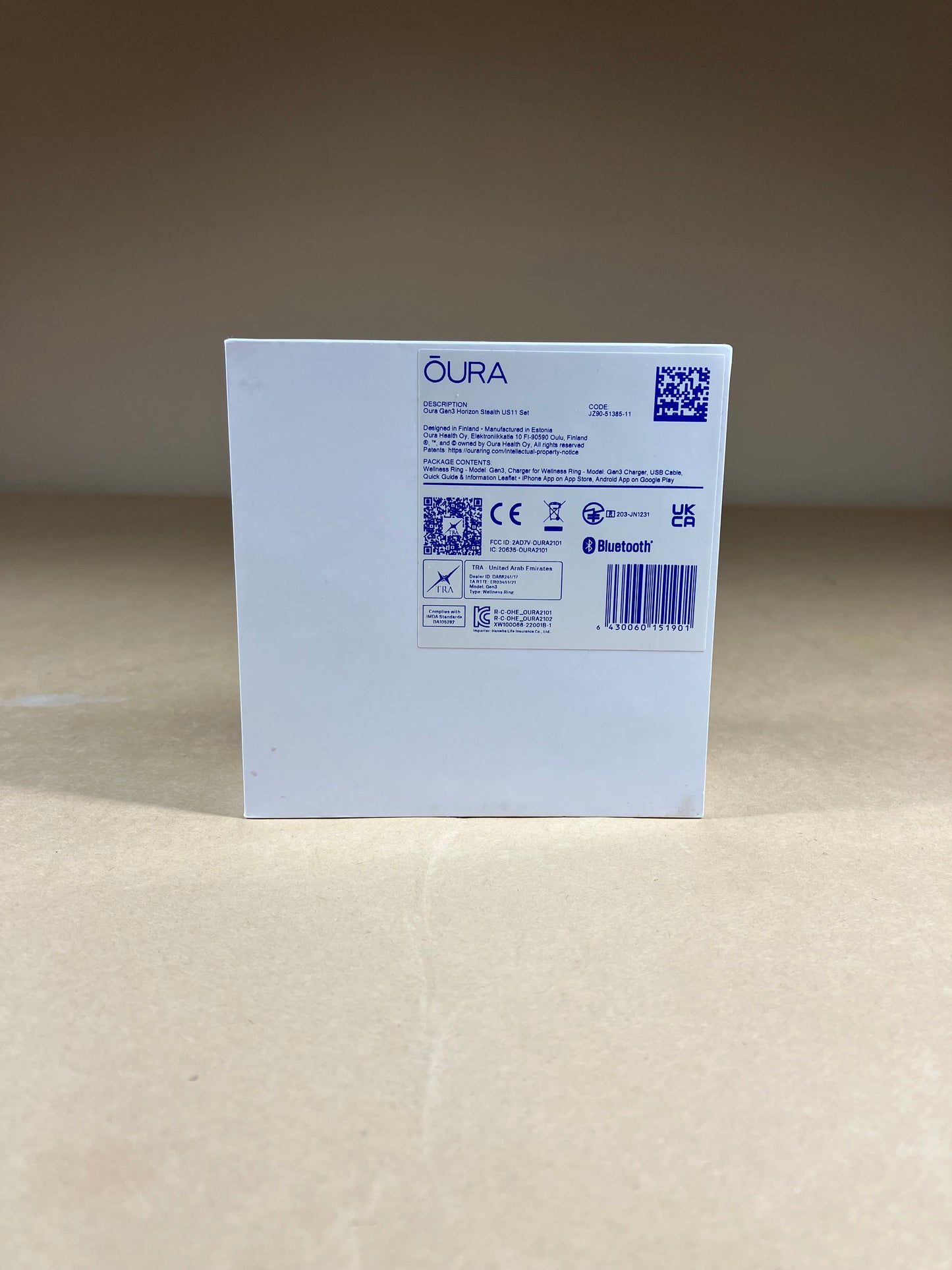 OURA Ring Gen3 Horizon Stealth US11 JZ90-51385-11 Size Mens 11