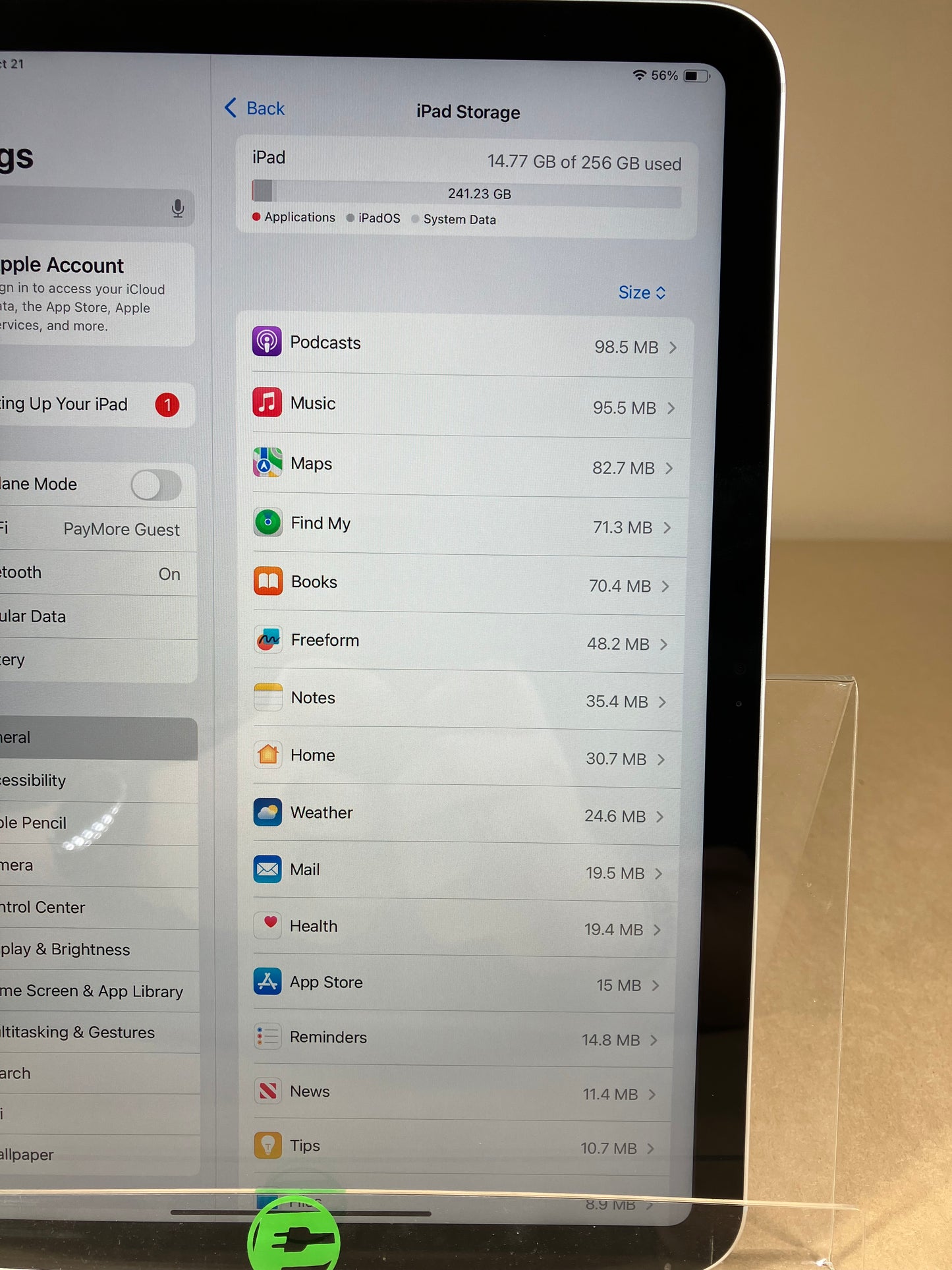 Unlocked Apple iPad 10th Gen 256GB Silver MQ6T3LL/A
