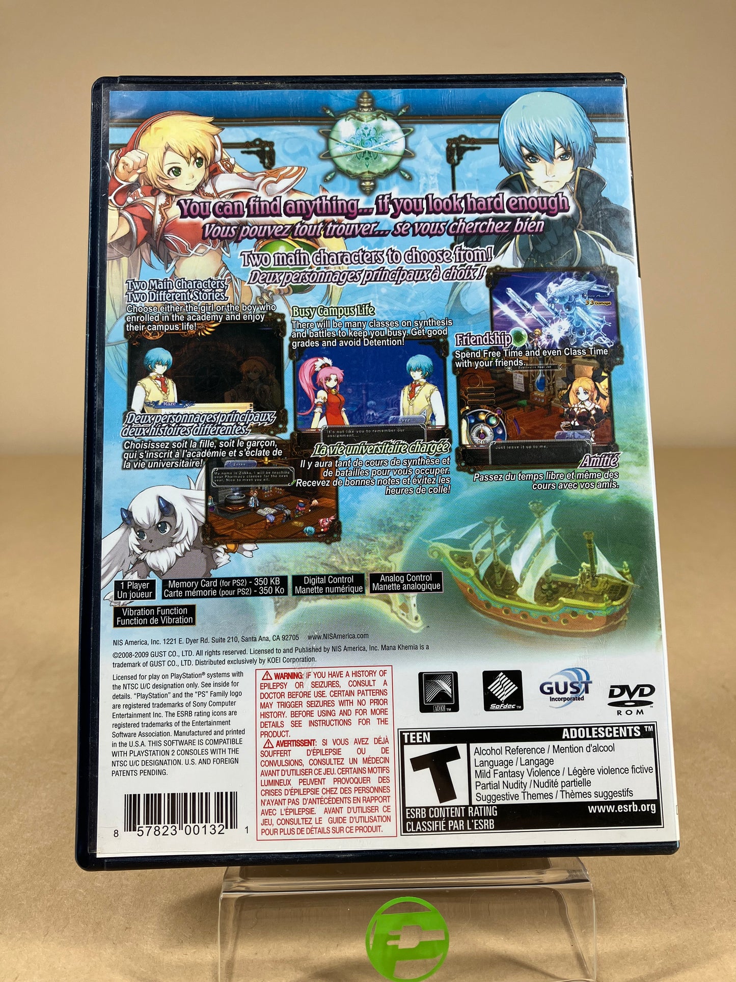Mana Khemia 2: Fall of Alchemy (Sony PlayStation 2 PS2, 2009) Complete in Box