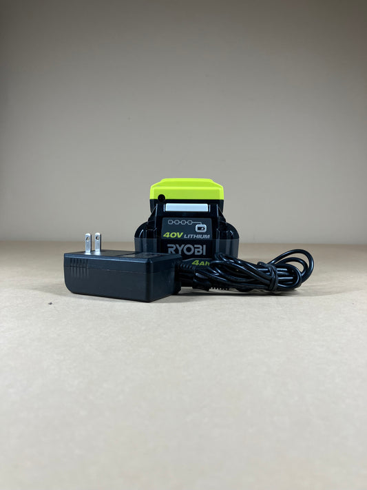 Ryobi 40V Lithium 4Ah Battery 0P40401 With Charger