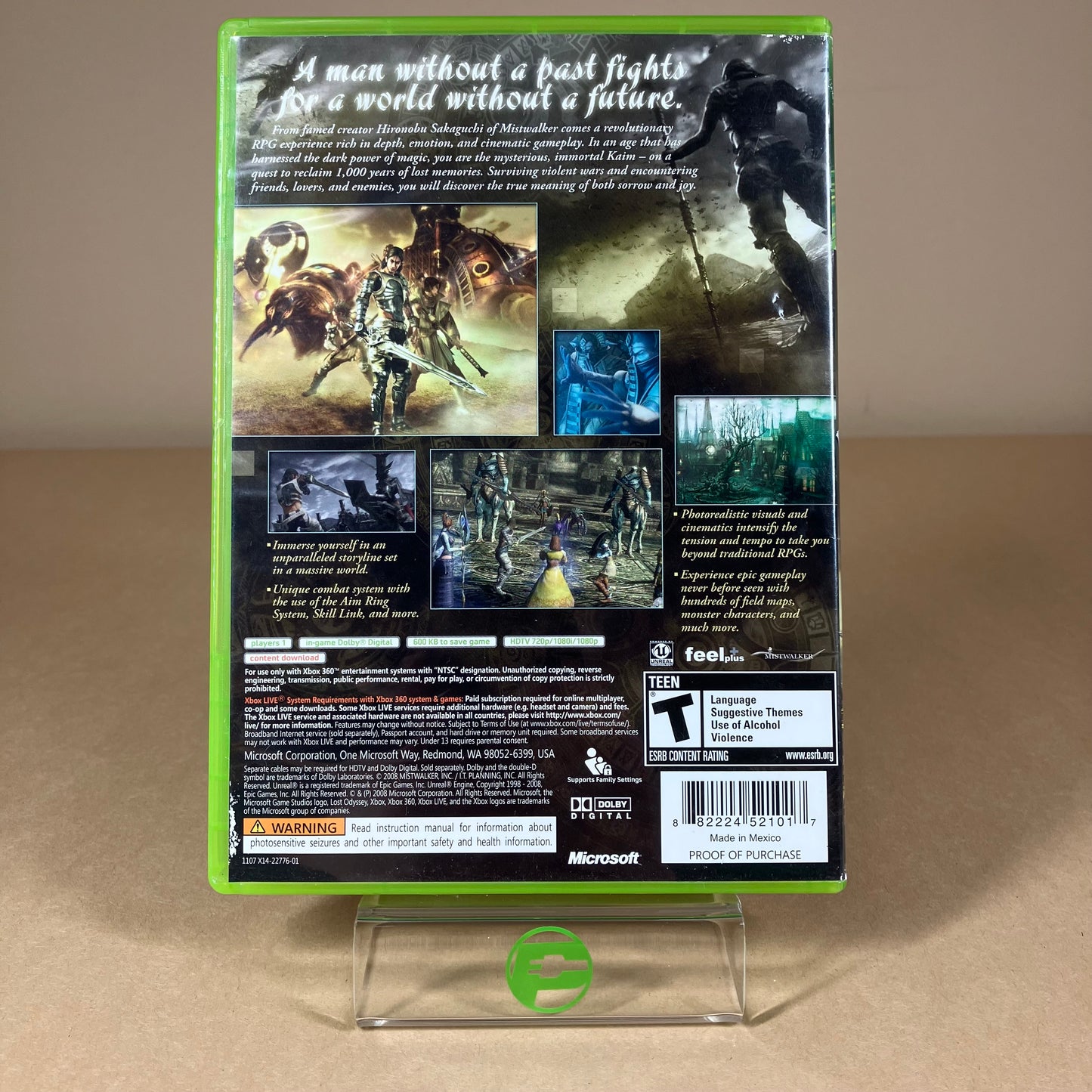 Lost Odyssey (Microsoft Xbox 360, 2008) Complete In Box