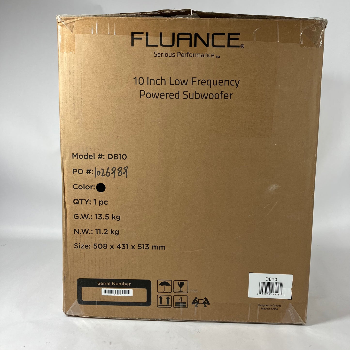 New FLAUANCE 10" Sub Front-Firing Powered Subwoofer Black DB10