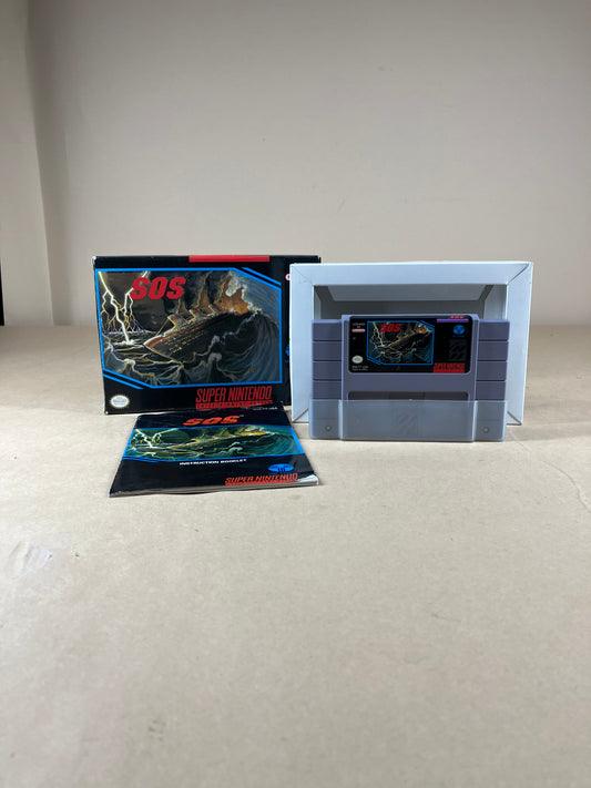 S.O.S. Sink Or Swim (Super Nintendo SNES, 1994) Complete In Box