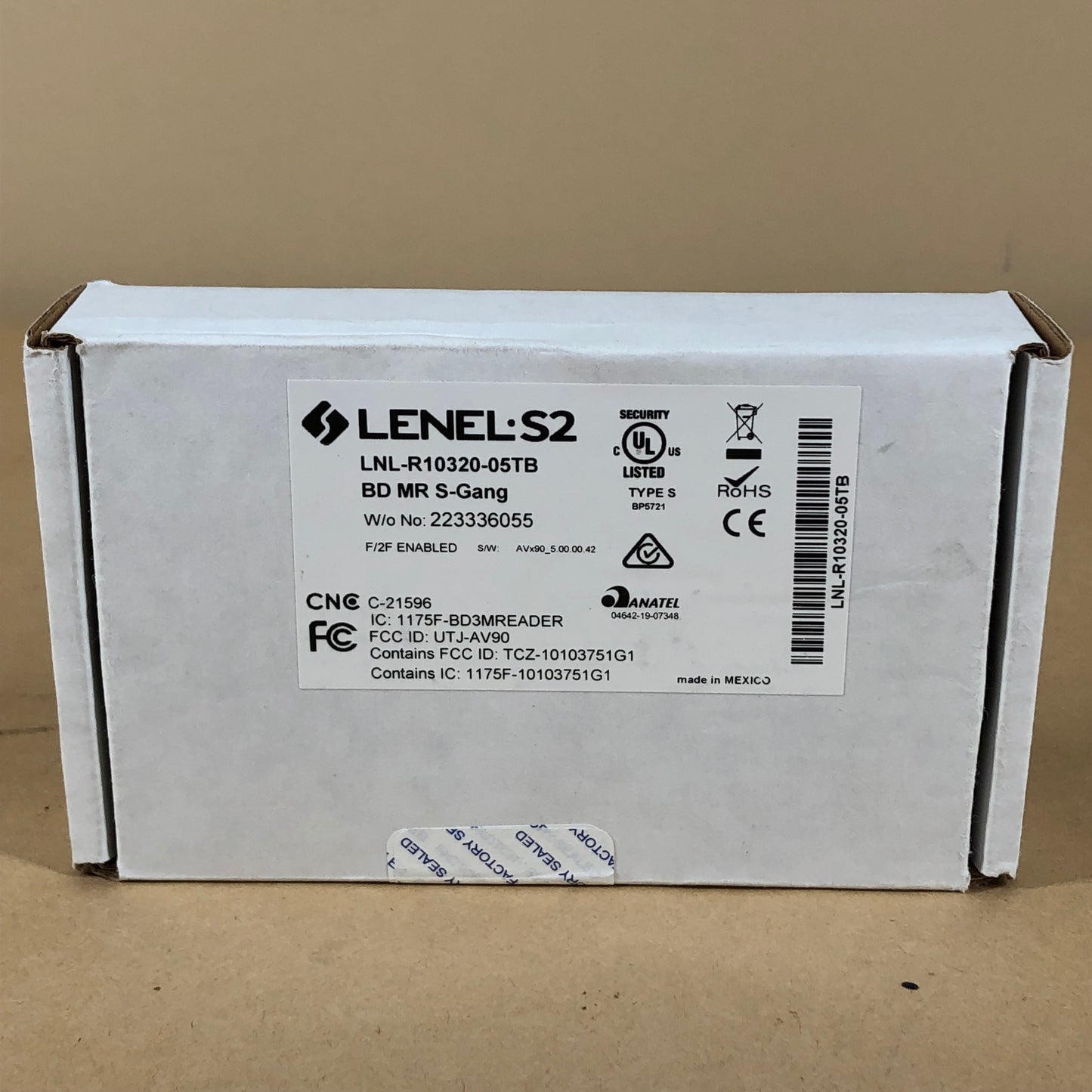 New LENEL S2 LNL-R10320-05TB BD MR S-Gang