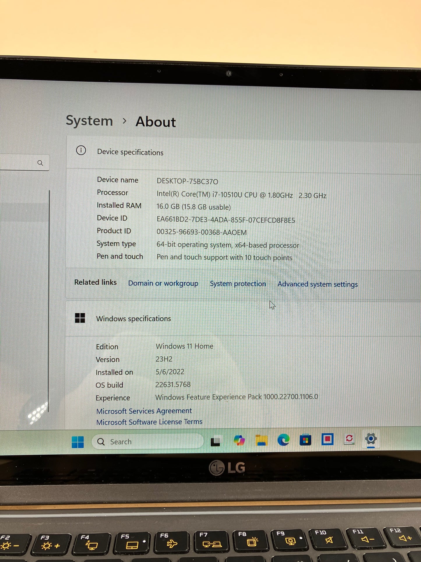 LG GRAM 14T90N 14.1" i7-10510U 1.8GHz 16GB RAM 512GB SSD