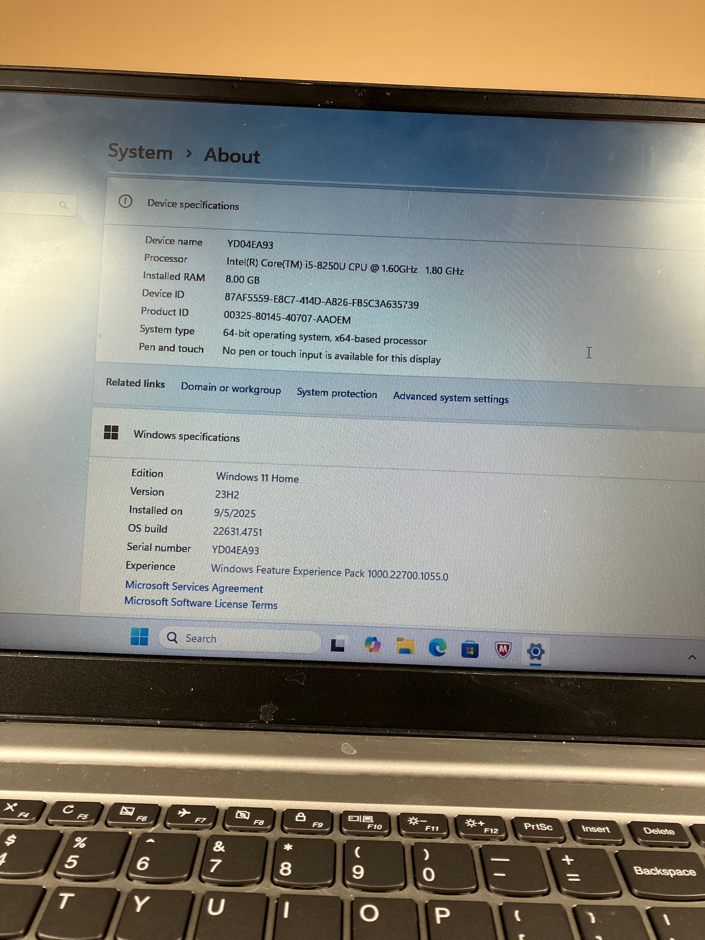 Lenovo IdeaPad 330S-15IKB 15.6" i5-8250U 1.8GHz 8GB RAM 128GB SSD