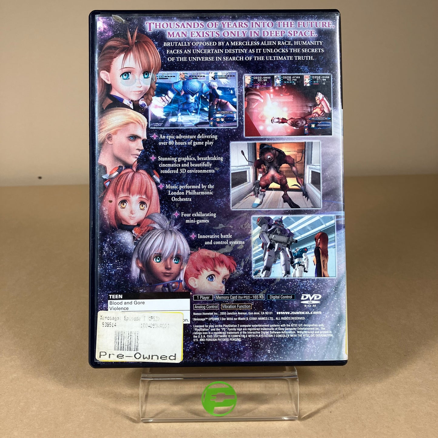 Xenosaga Episode I (Sony PlayStation 2 PS2, 2002) CIB Reg Card