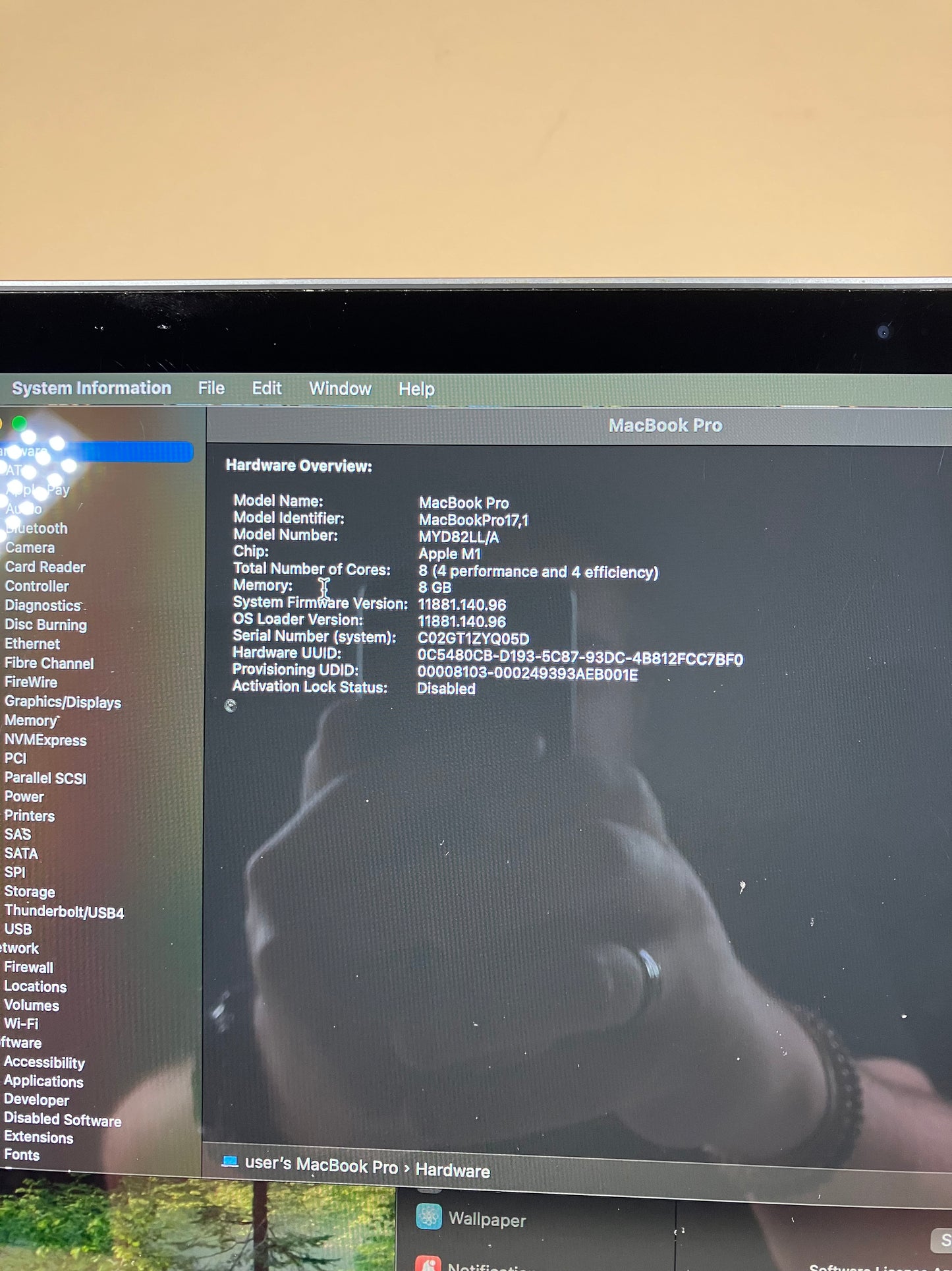 2020 Apple MacBook Pro 13.3" M1 8C GPU 3.2GHz 8GB RAM 256GB SSD MYD82LL/A
