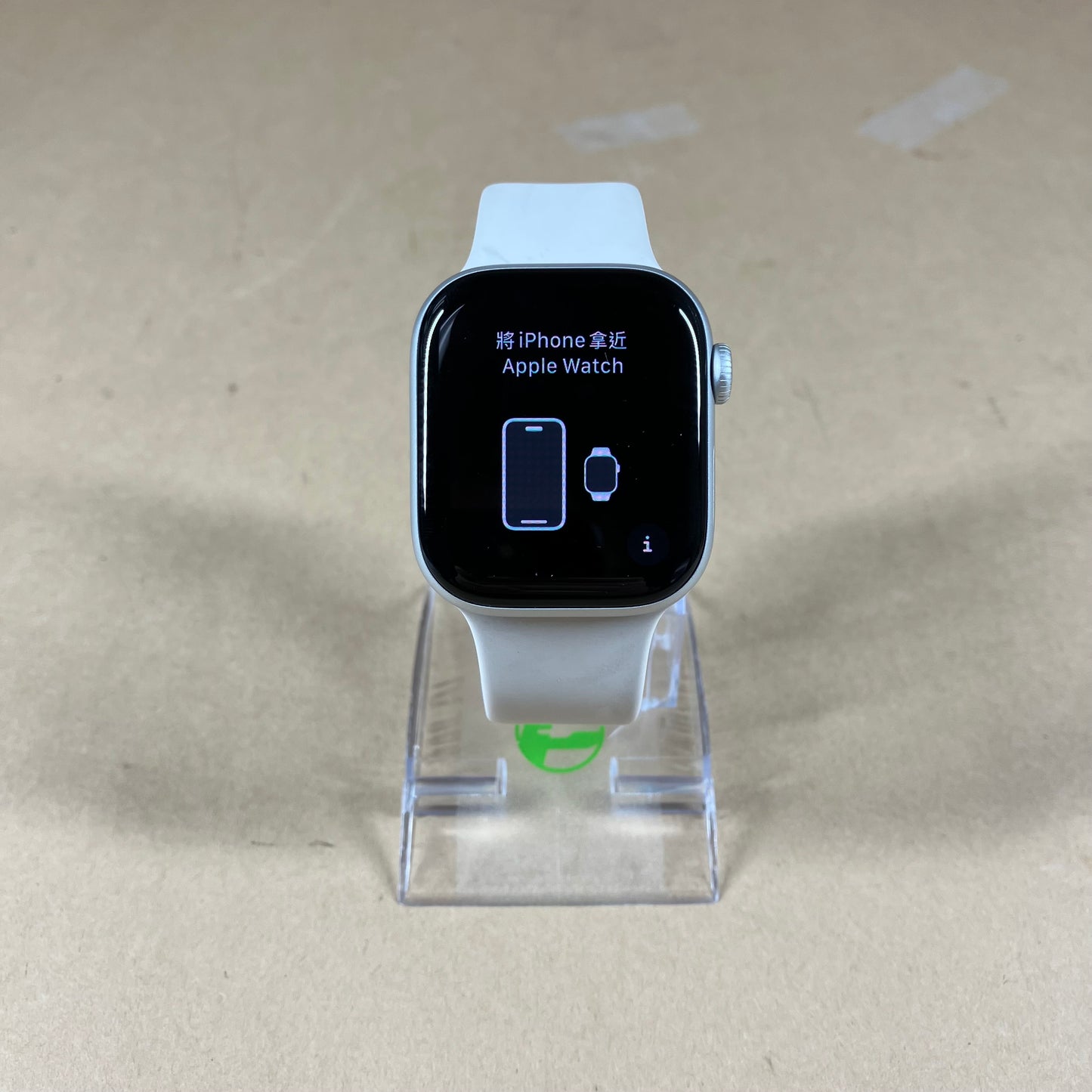 GPS Only Apple Watch Series 10 42MM Silver Aluminum White Sport Band A2997