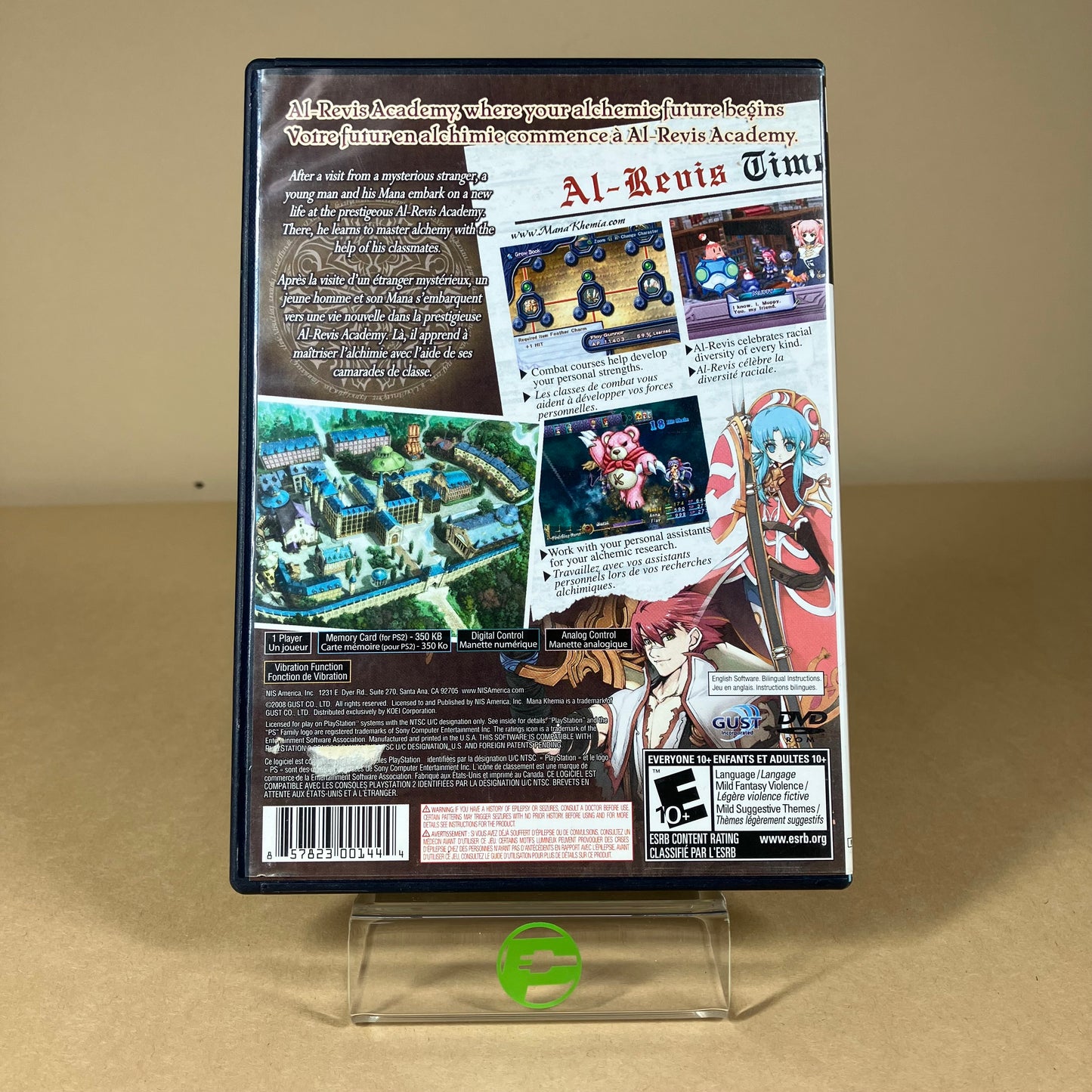 Mana Khemia Alchemists of Al-Revis (Sony PS2, 2008) Complete In Box Reg Card