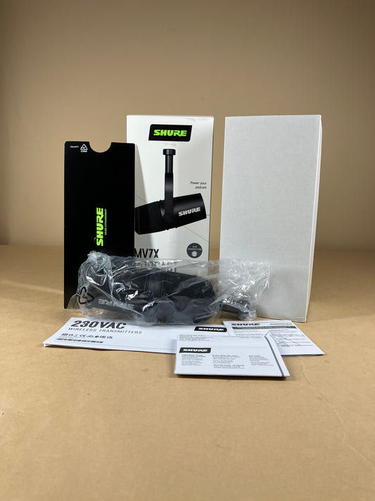 Shure MV7X Podcast Streaming Musians USB Microphone