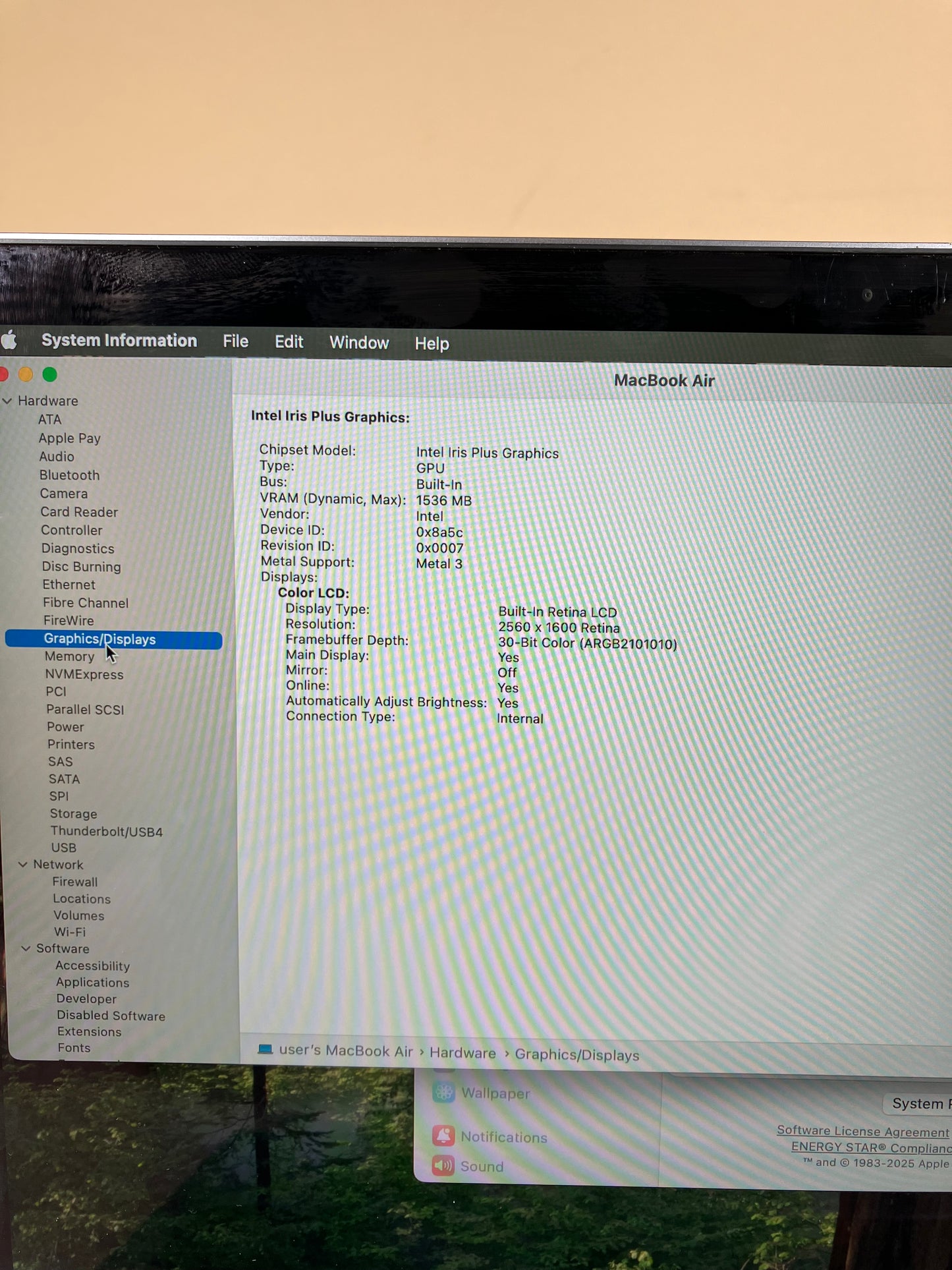 2020 Apple MacBook Air 13.3" i3 1.1GHz 8GB RAM 256GB SSD Silver A2179