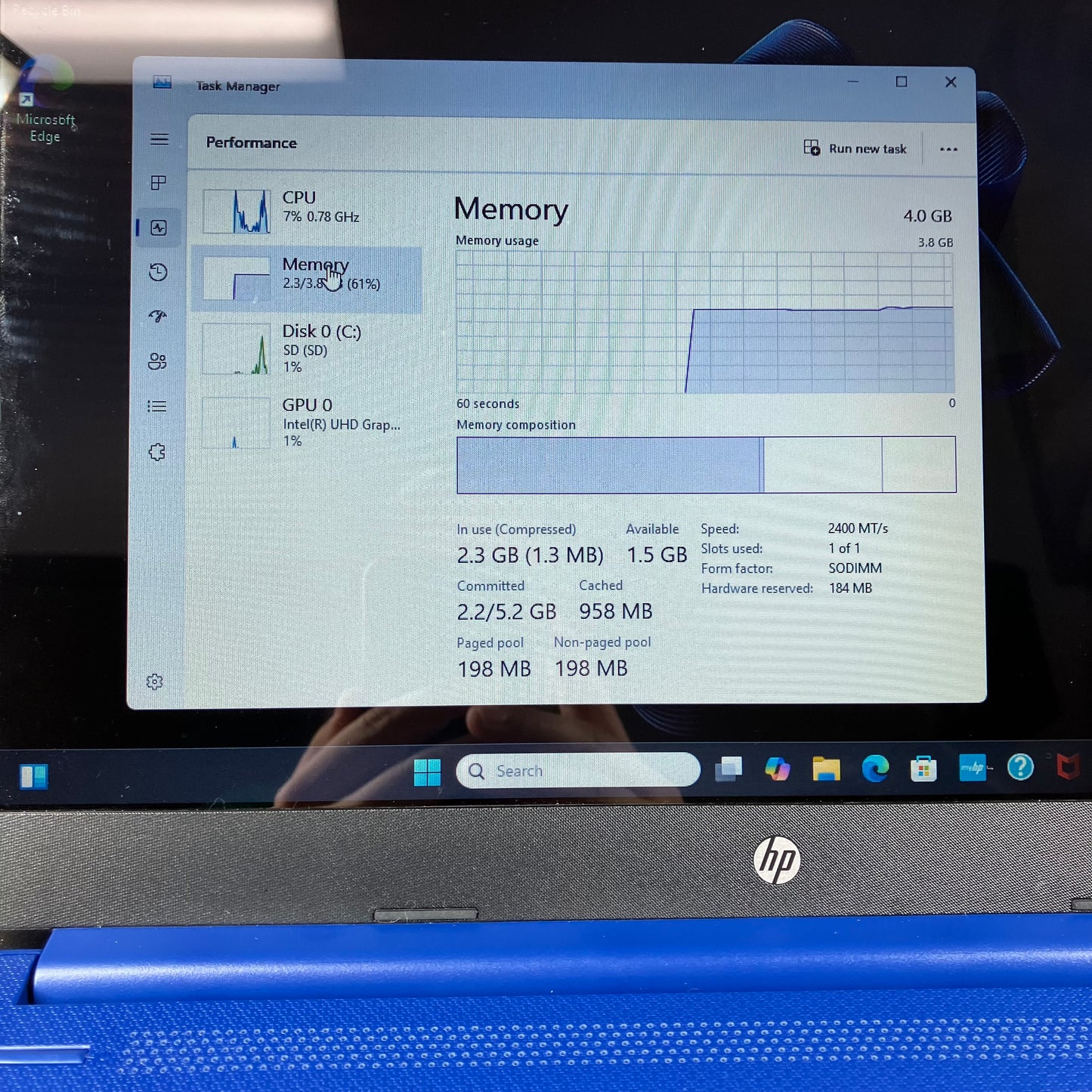 HP Laptop 14-DQ055DX 14" Celeron N4120 1.1GHz 4GB RAM 64GB SSD Intel Arc A370M