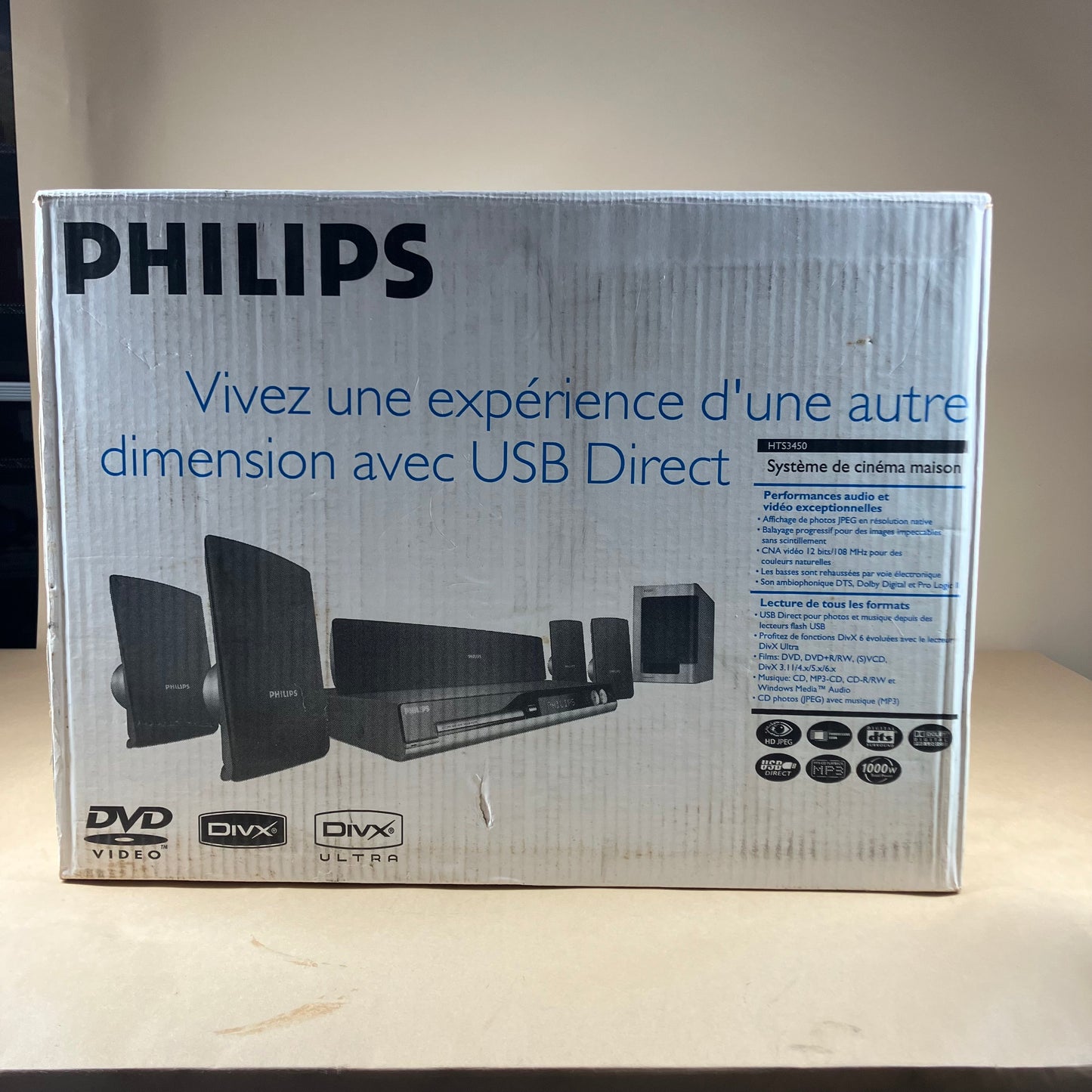 New Philips Home Theater System HTS3450 for CD, DVD and MP3 from 2006