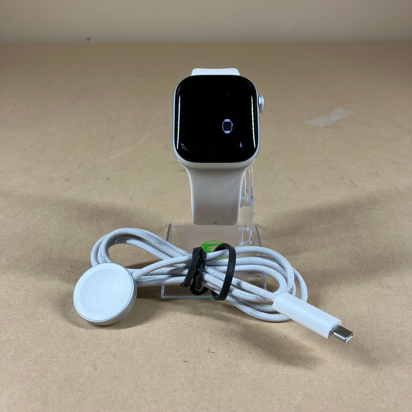 GPS Only Apple Watch Series 10 42MM Silver Aluminum White Sport Band A2997