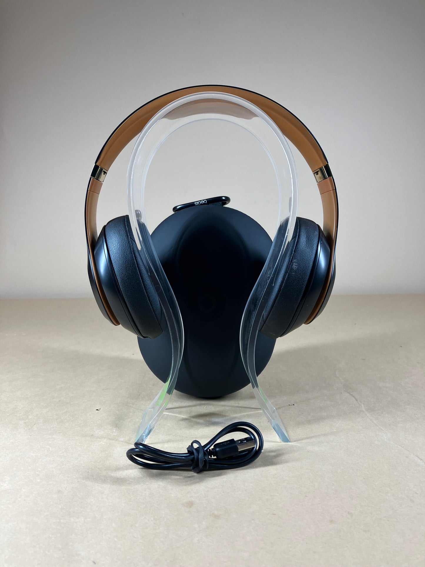 Beats Studio3 Wireless On-Ear Bluetooth Headphones Black Gold