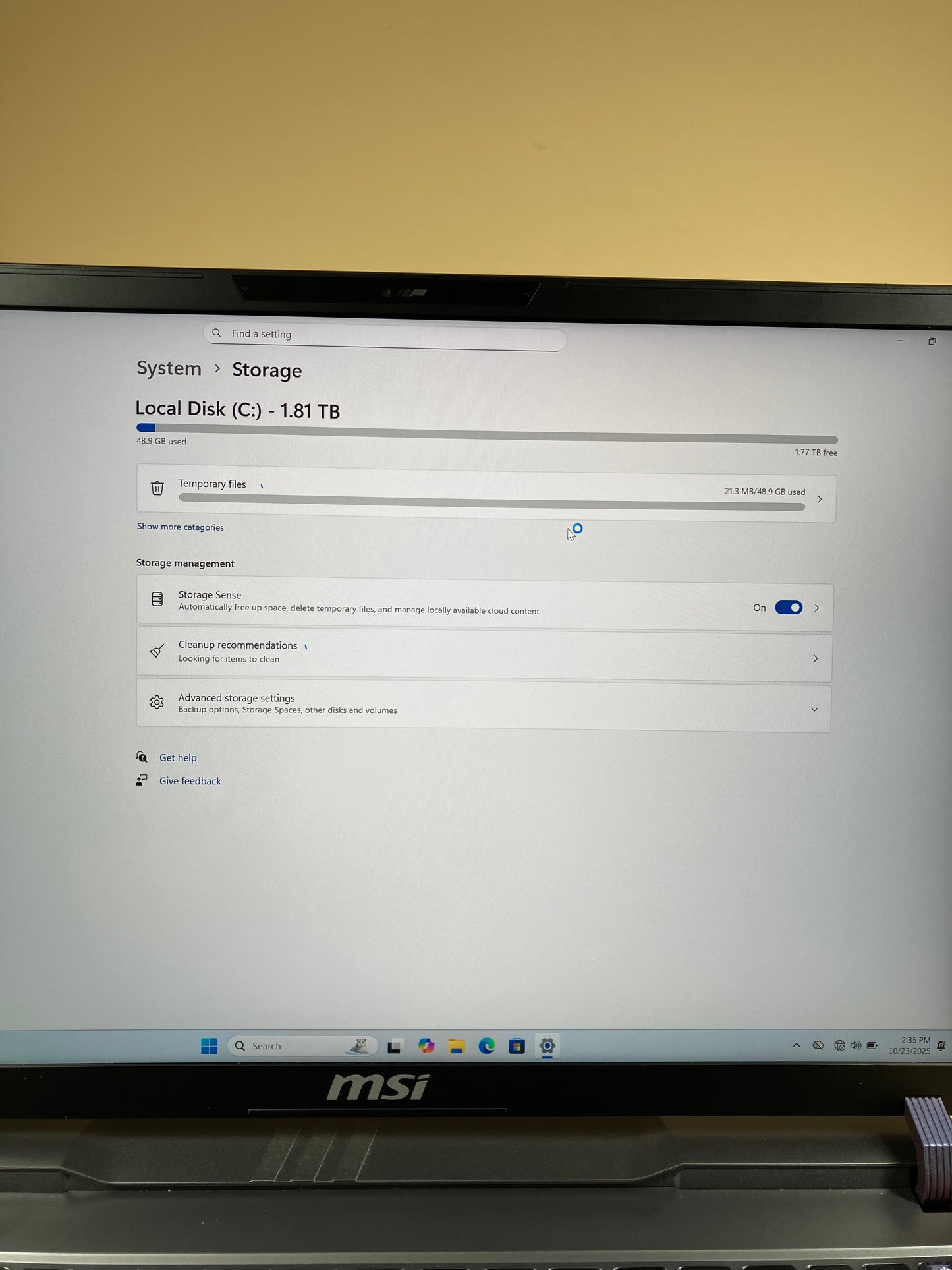 MSI Vector 16 HX A2XW 15.6" Ultra 7 255HX 2.4GHz 32GB DDR5 RAM 2TB SSD 5070Ti