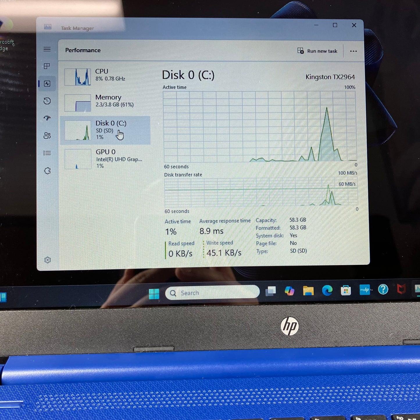 HP Laptop 14-DQ055DX 14" Celeron N4120 1.1GHz 4GB RAM 64GB SSD Intel Arc A370M
