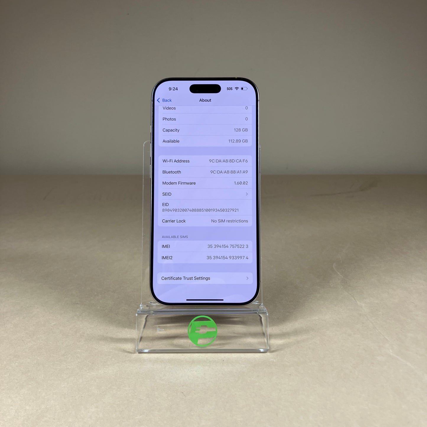 Unlocked Apple iPhone 16 Pro 128GB 18.5 Desert Titanium MYMC3LL/A