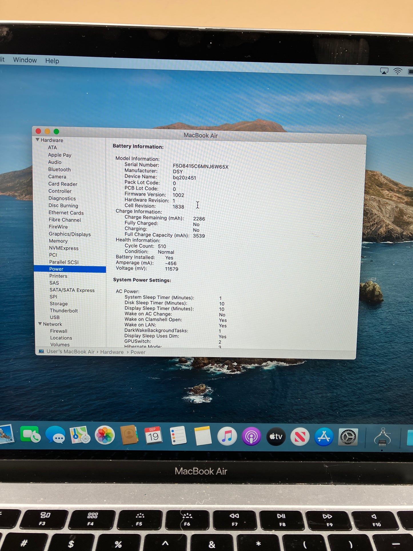 2018 Apple MacBook Air 13.3" i5 1.8GHz 8GB RAM 128GB SSD Silver A1932