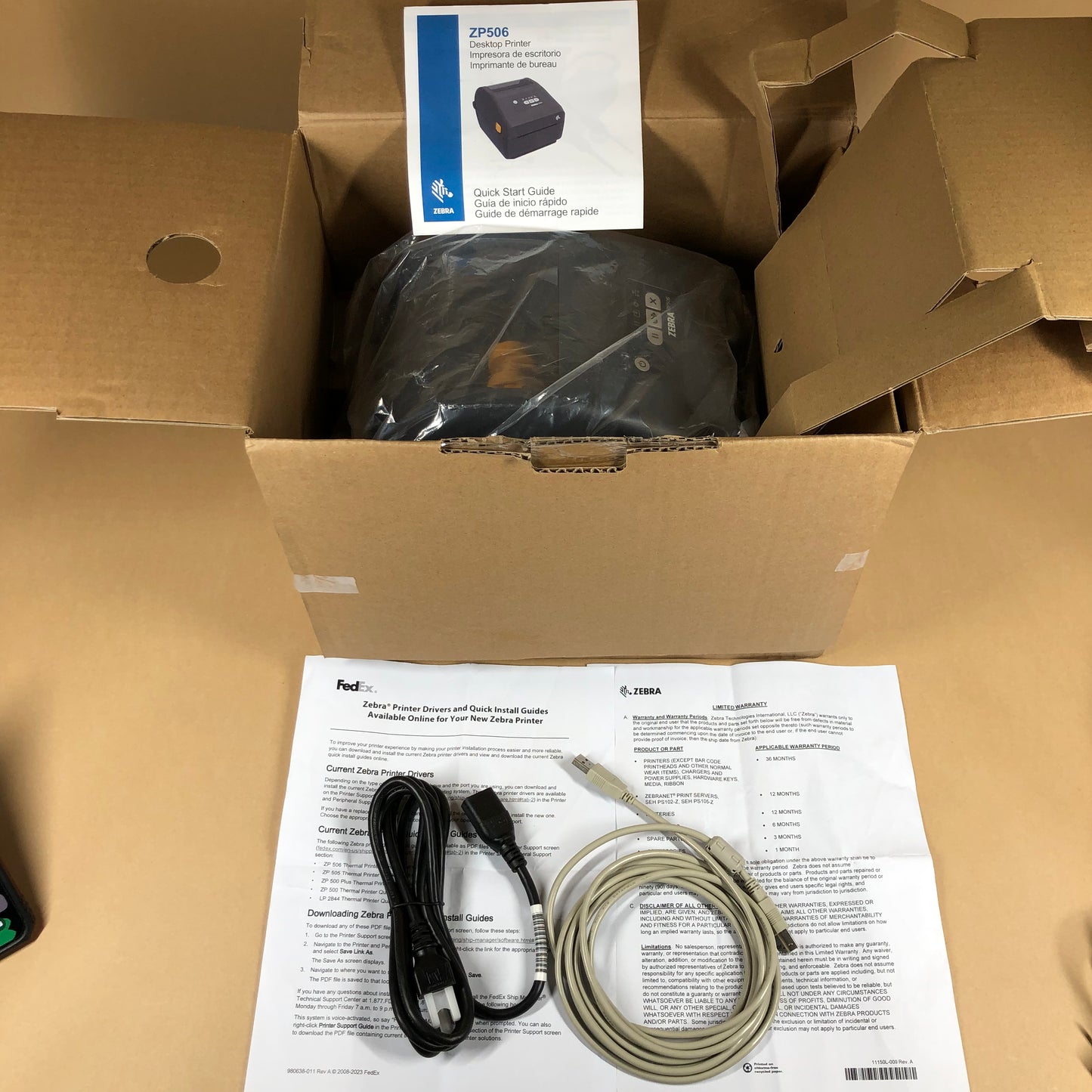 New Zebra Thermal Label Printer ZP506-1000-1025