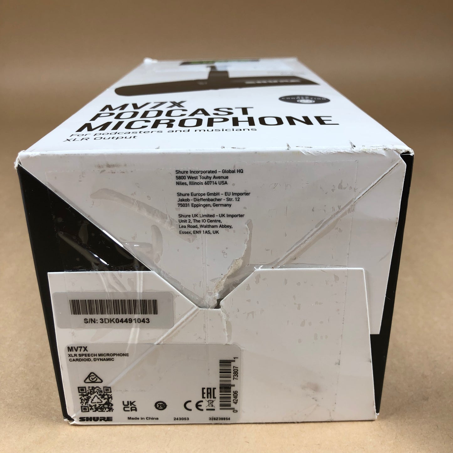 Shure MV7X 50 Hz to 16,000 Hz Podcast Microphone