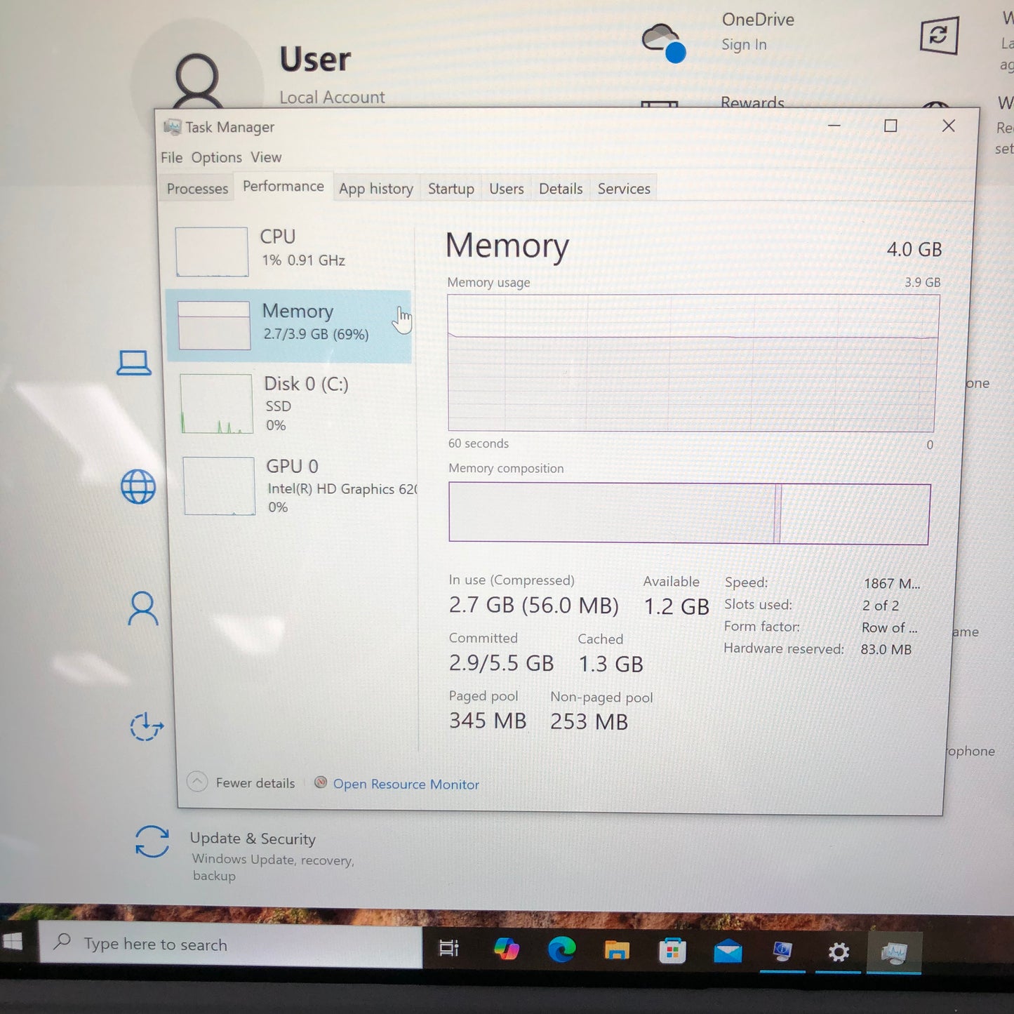 Microsoft Surface Pro 5 1807 12.3" i5-7300U 2.6GHz 4GB RAM 128GB SSD