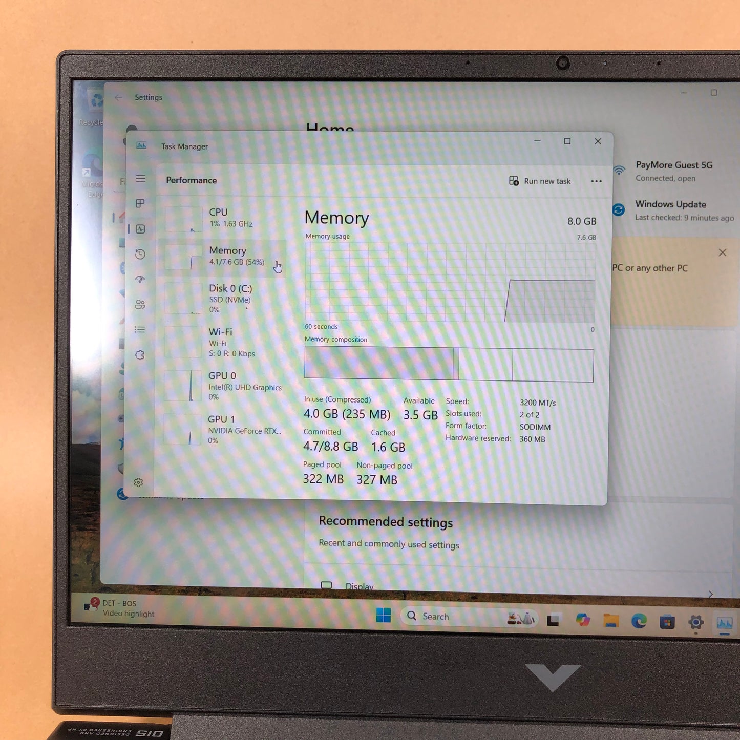HP Victus 15-FA1030NR 15.6" i5-12450H 2.0GHz 8GB RAM 512GB SSD GeForce RTX 2050