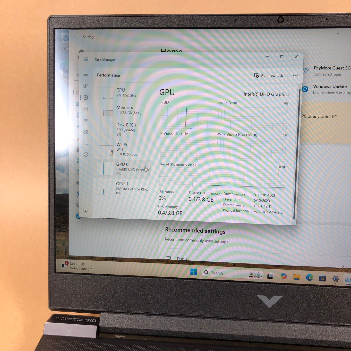 HP Victus 15-FA1030NR 15.6" i5-12450H 2.0GHz 8GB RAM 512GB SSD GeForce RTX 2050