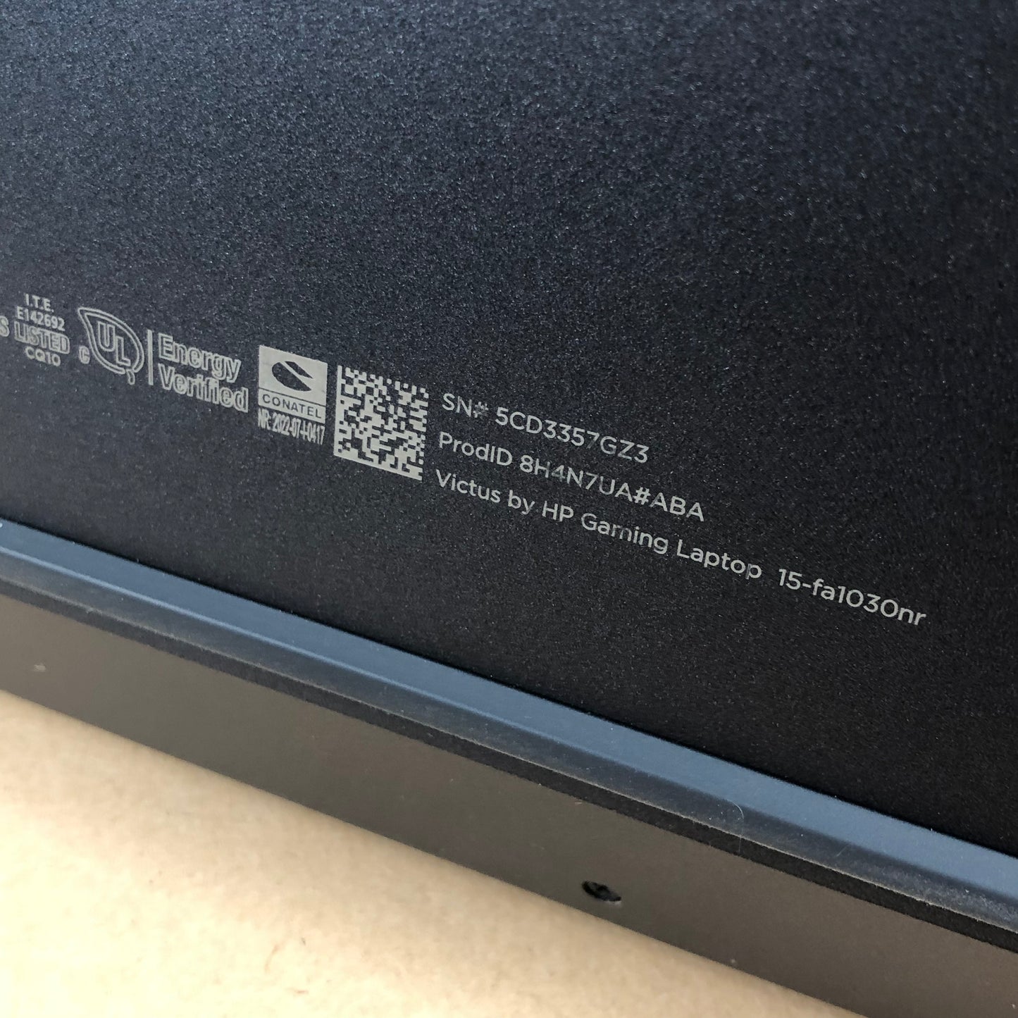 HP Victus 15-FA1030NR 15.6" i5-12450H 2.0GHz 8GB RAM 512GB SSD GeForce RTX 2050