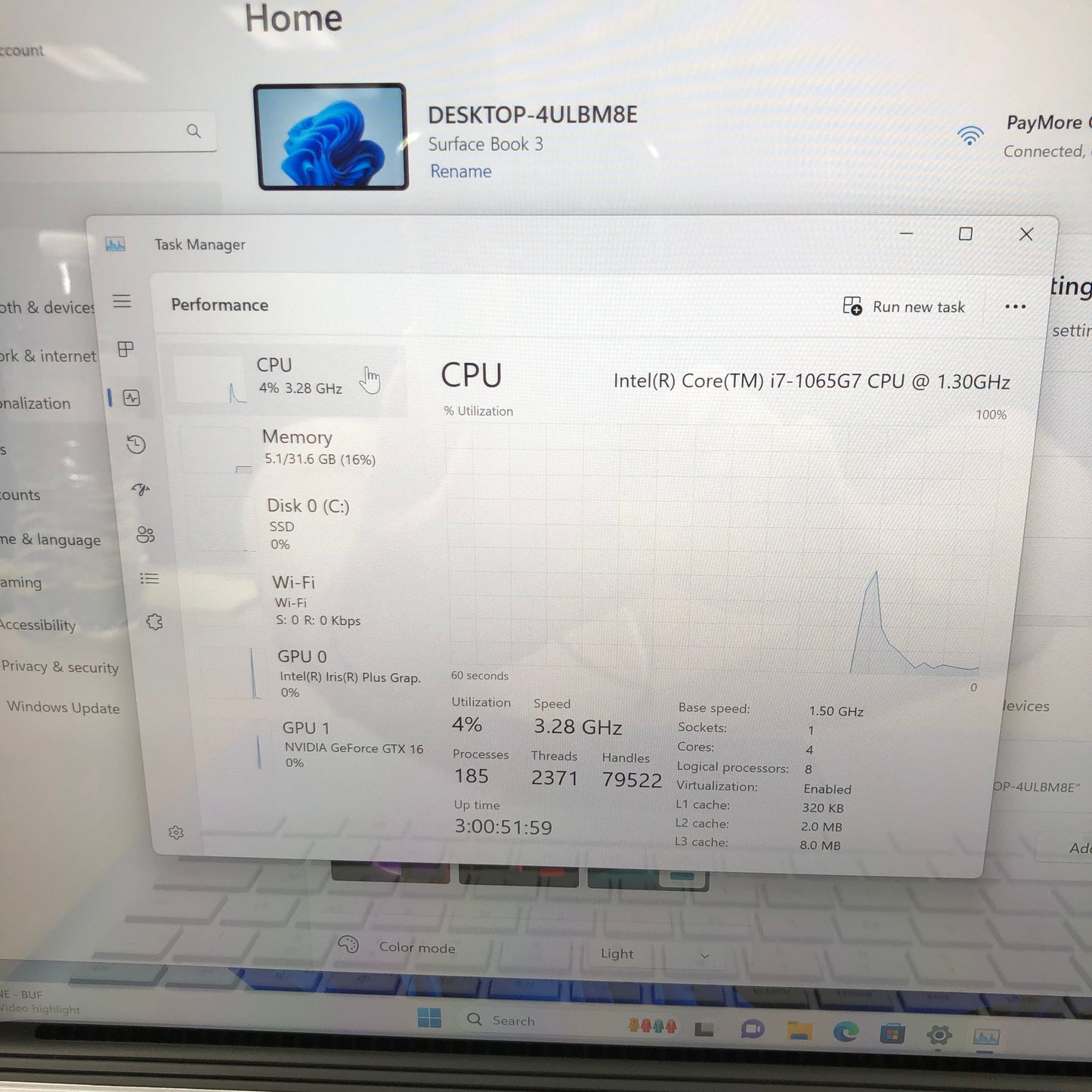 Microsoft Surface Book 3 13" i7-1065G7 1.5GHz 32GB RAM 512GB SSD GTX1650MaxQ