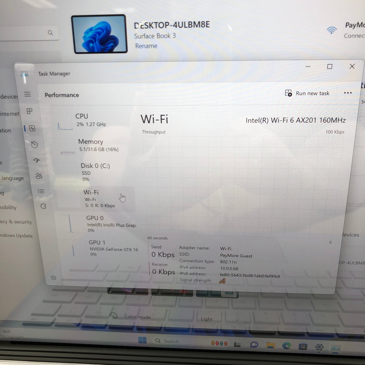 Microsoft Surface Book 3 13" i7-1065G7 1.5GHz 32GB RAM 512GB SSD GTX1650MaxQ