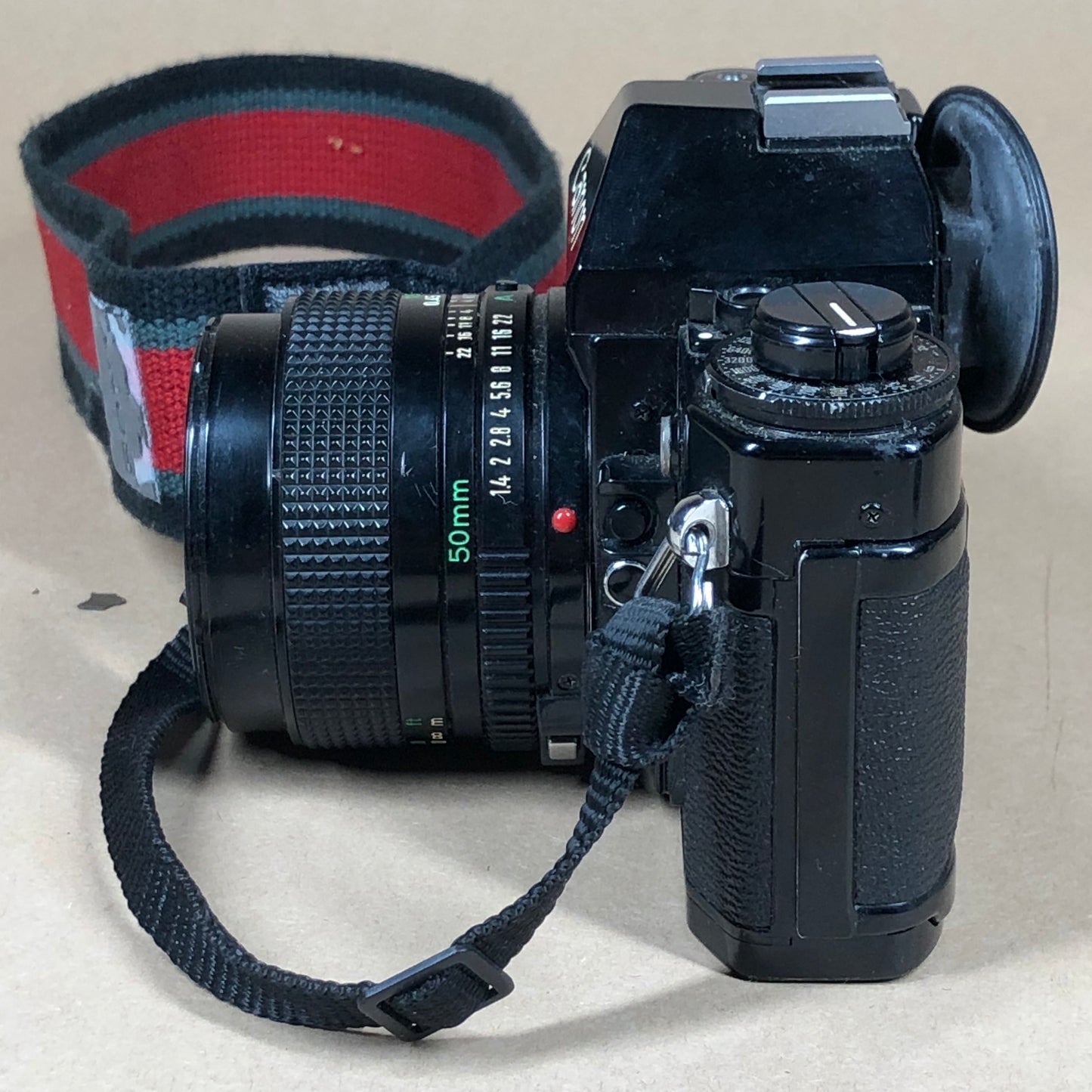 Canon A-1 Black 35mm Focal-Plane Shutter SLR Film Camera with 2 Lens