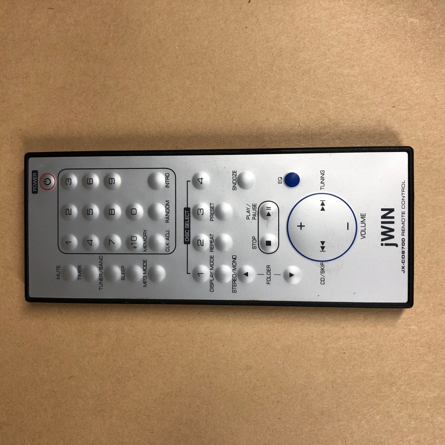 Vintage JWIN JX-CD8700 Vertical Position CD AM/FM Player with Speakers