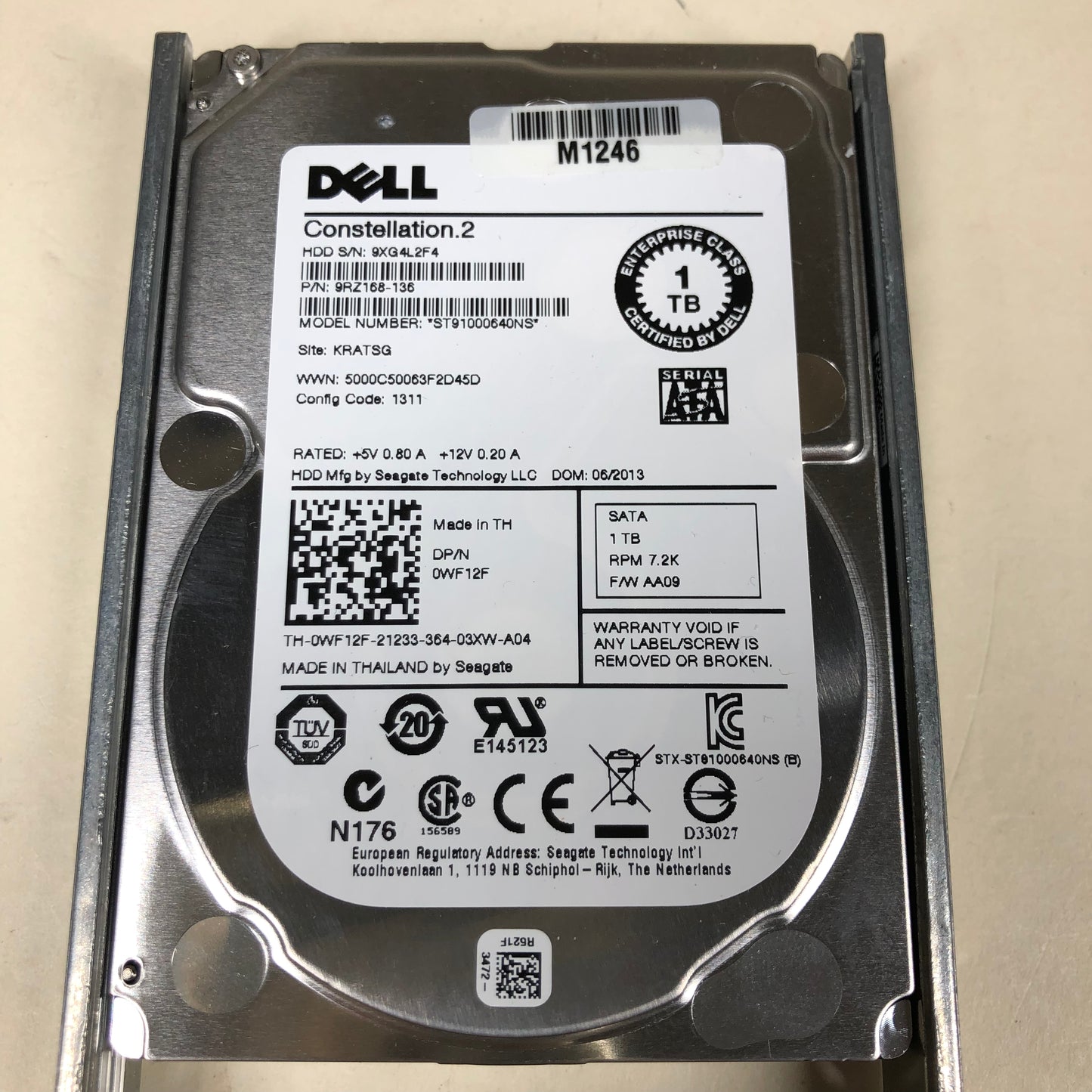 Dell 2.5" Constelation 1TB SATA III 6Gb/s HDD ST91000640NS